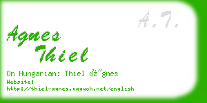 agnes thiel business card